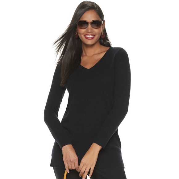 Apt. 9 Sweaters - Apt 9 ✨ Black Cashmere Sweater ✨V-Neck